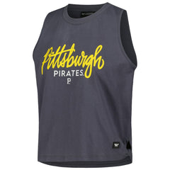 Pittsburgh Pirates The Wild Collective Women's Side Knot Tank Top - Charcoal - MLB Online
