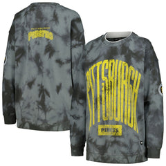 Pittsburgh Pirates The Wild Collective Women's Overdyed Pullover Sweatshirt - Charcoal - MLB Online