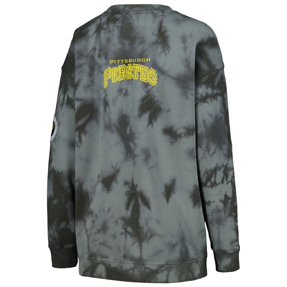 Pittsburgh Pirates The Wild Collective Women's Overdyed Pullover Sweatshirt - Charcoal - MLB Online
