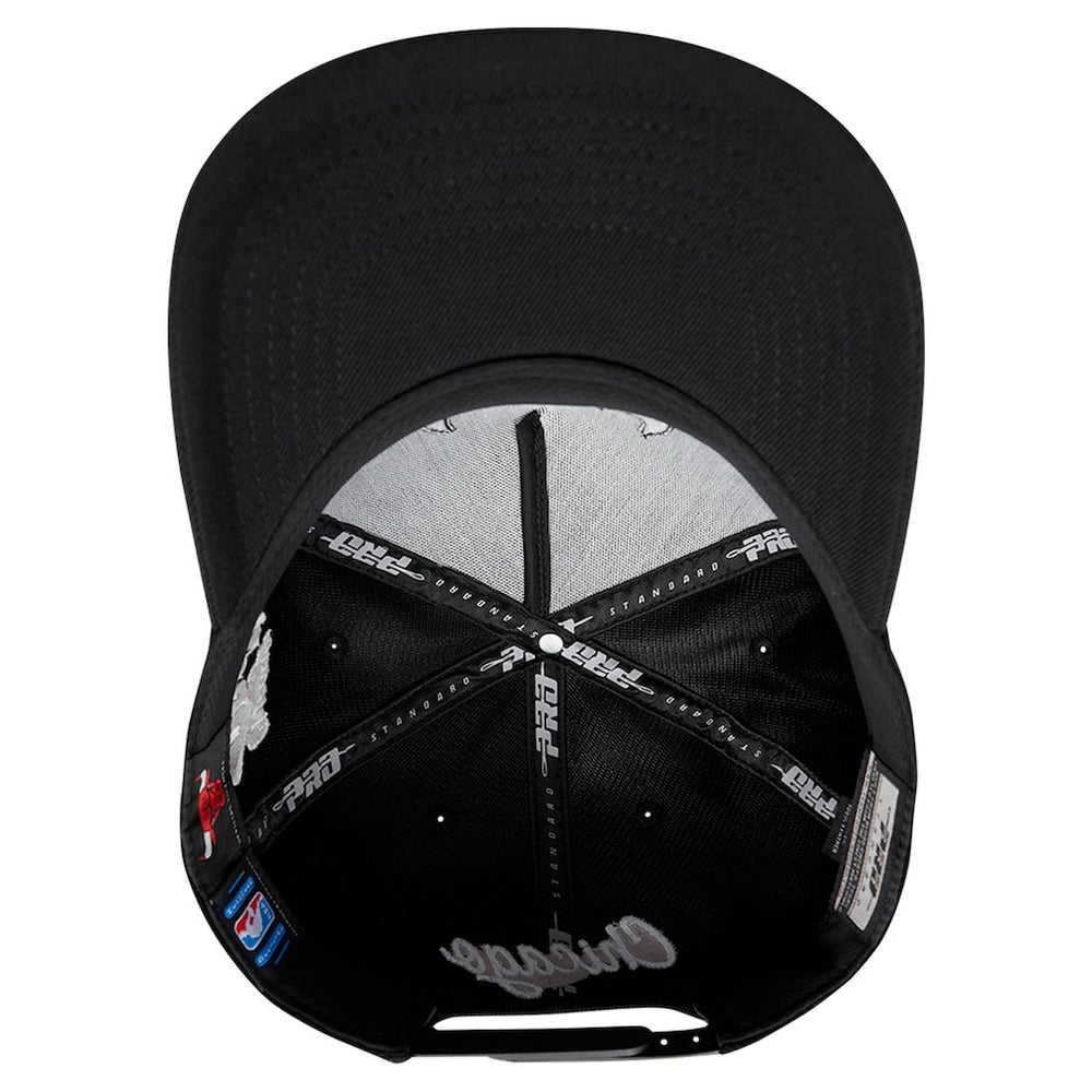 Chicago Bulls Pro Standard Paint the City Pinch Front Snapback Hat Black
