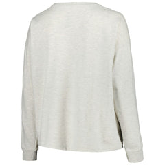 Atlanta Braves Profile Women's Plus Size French Terry Pullover Sweatshirt - Oatmeal - MLB Lifestyle