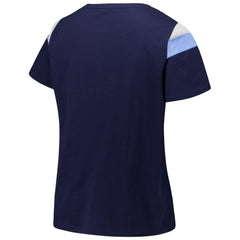 Tampa Bay Rays Profile Women's Plus Size Scoop Neck T-Shirt - Navy - MLB on Sale