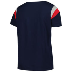 Atlanta Braves Profile Women's Plus Size Scoop Neck T-Shirt - Navy - MLB on Sale