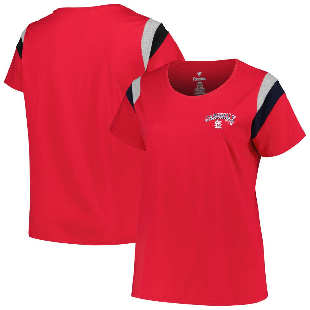 St. Louis Cardinals Profile Women's Plus Size Scoop Neck T-Shirt - Red - MLB on Sale