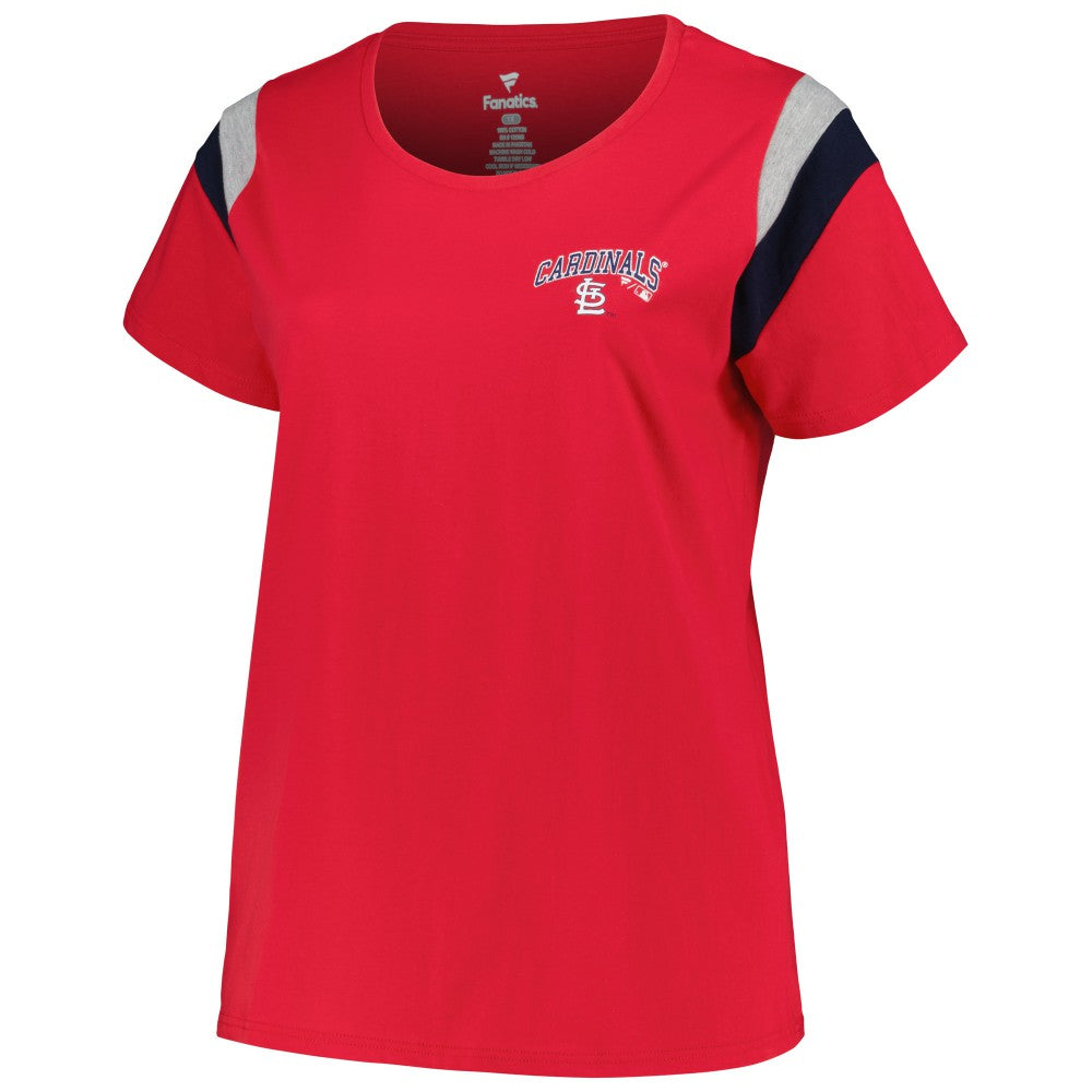 St. Louis Cardinals Profile Women's Plus Size Scoop Neck T-Shirt - Red - MLB on Sale