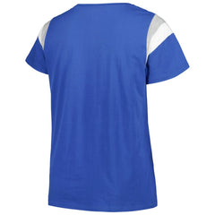 Los Angeles Dodgers Profile Women's Plus Size Scoop Neck T-Shirt - Royal - MLB Lifestyle