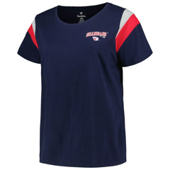 Cleveland Guardians Profile Women's Plus Size Scoop Neck T-Shirt - Navy - MLB Sale