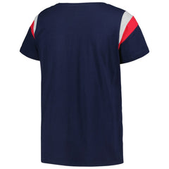 Cleveland Guardians Profile Women's Plus Size Scoop Neck T-Shirt - Navy - MLB Sale