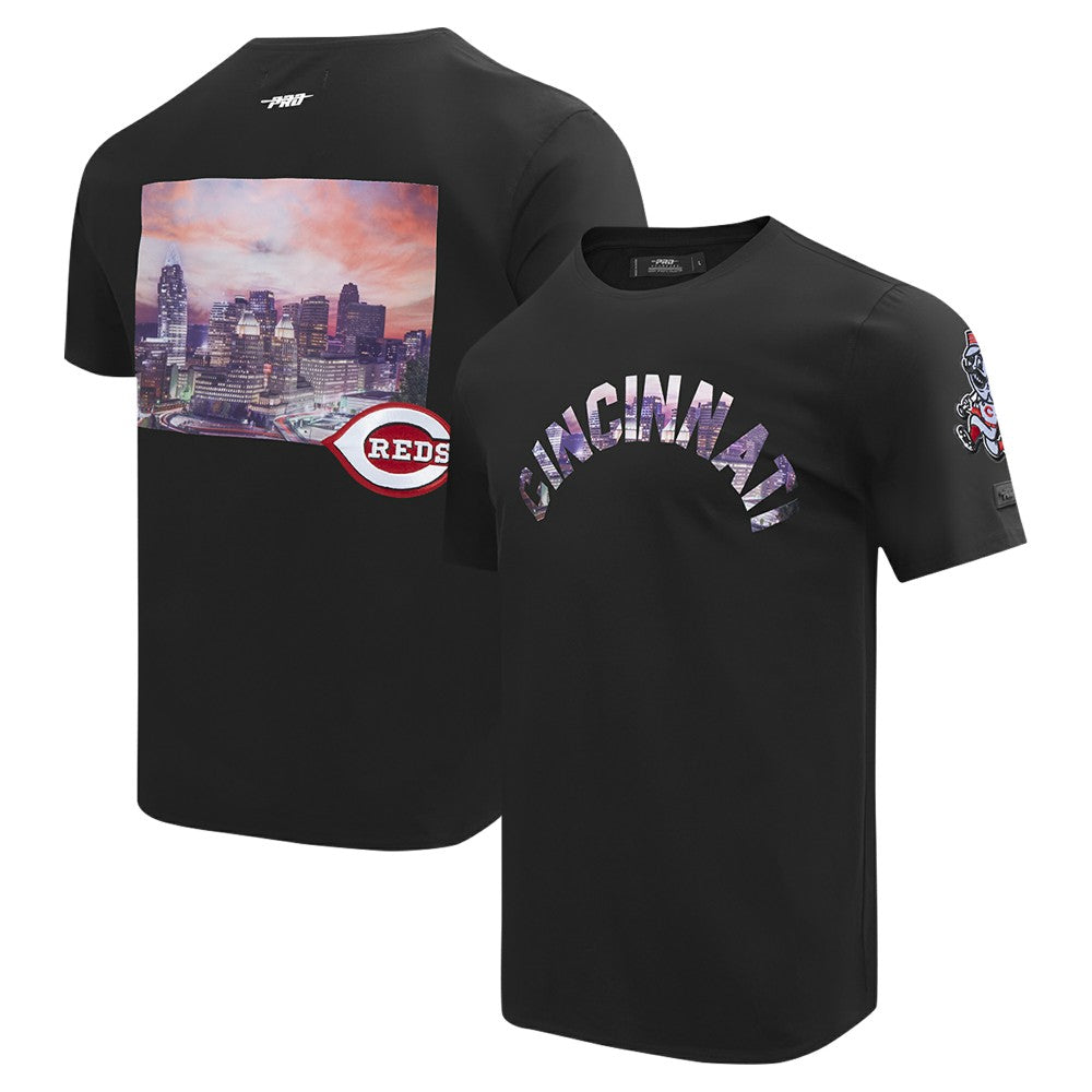 Cincinnati Reds Pro Standard Cityscape T-Shirt - Black - MLB Discount