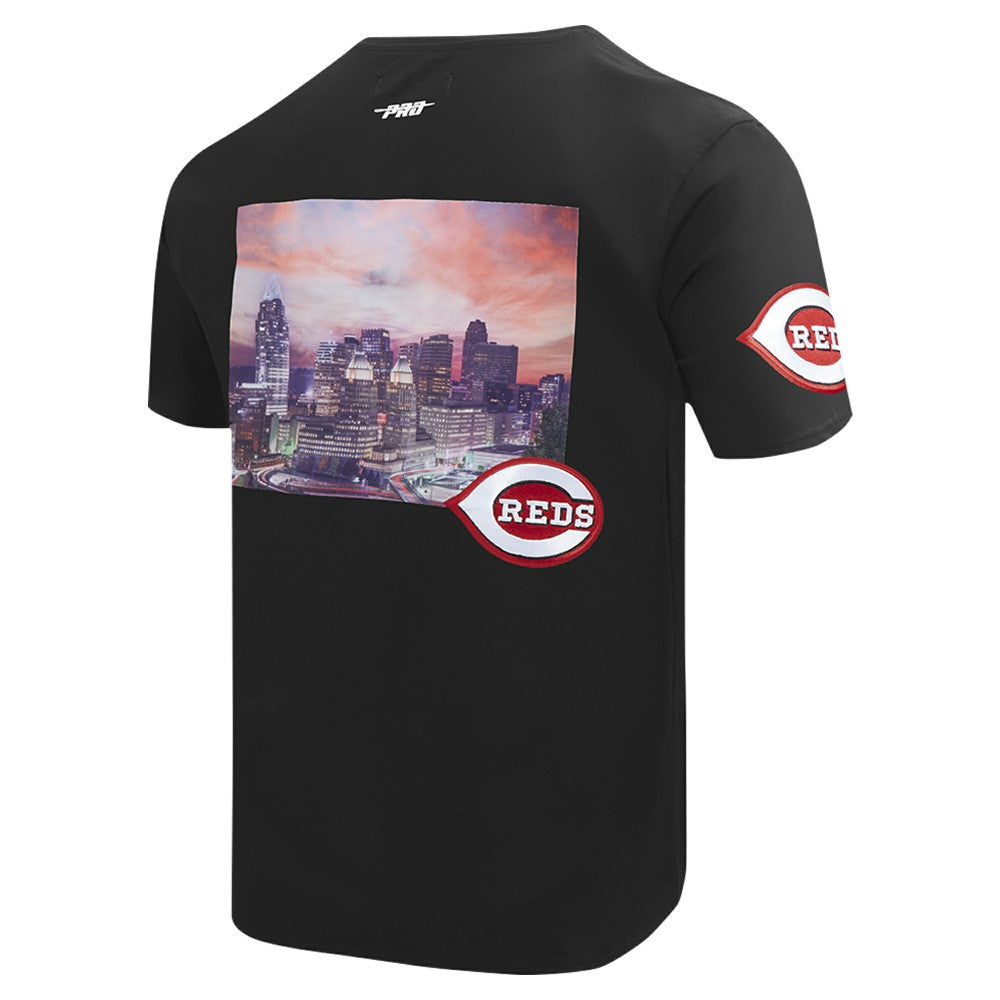 Cincinnati Reds Pro Standard Cityscape T-Shirt - Black - MLB Discount