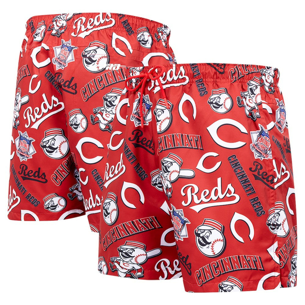Cincinnati Reds Pro Standard Toss Logo Woven Shorts - Black - MLB Sale