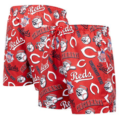 Cincinnati Reds Pro Standard Toss Logo Woven Shorts - Black - MLB Sale