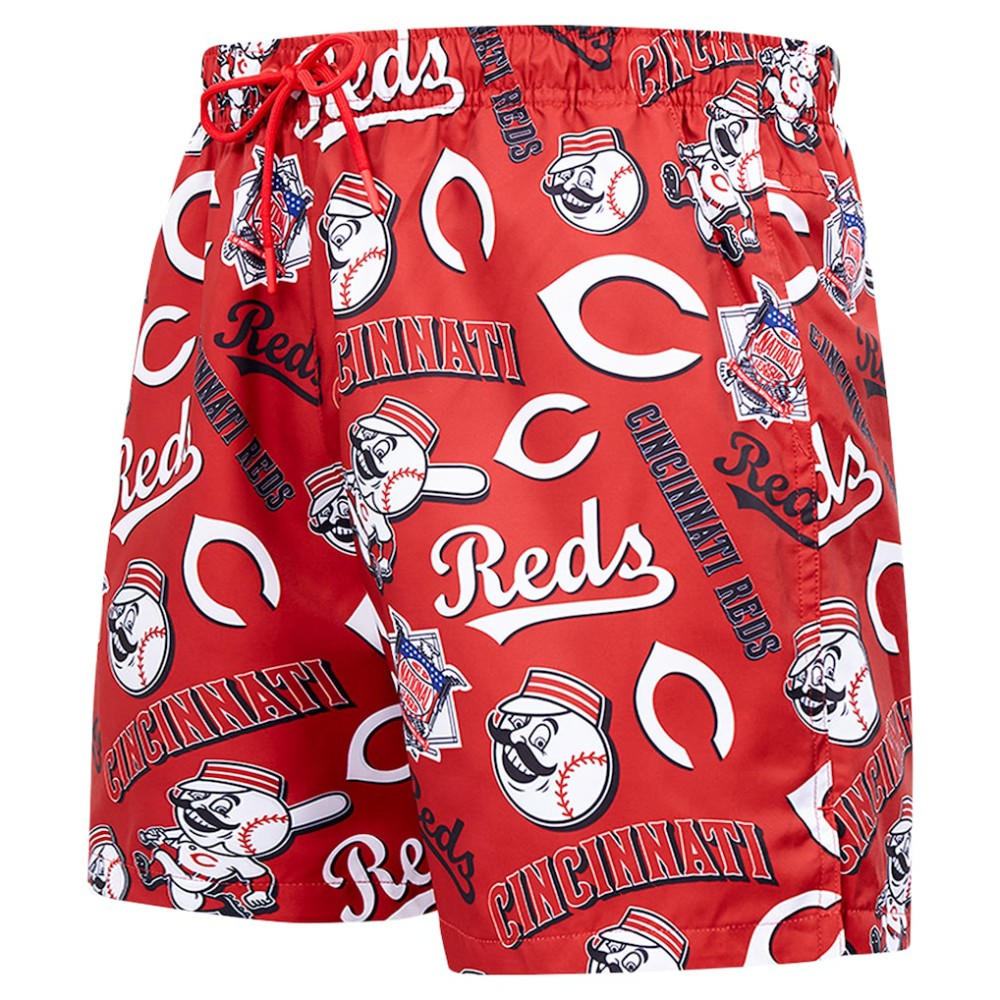 Cincinnati Reds Pro Standard Toss Logo Woven Shorts - Black - MLB Sale