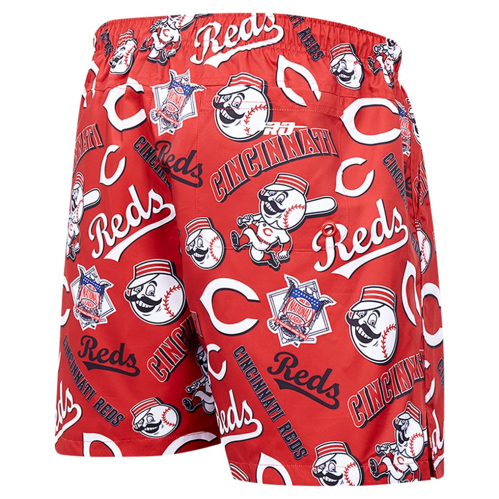 Cincinnati Reds Pro Standard Toss Logo Woven Shorts - Black - MLB Sale