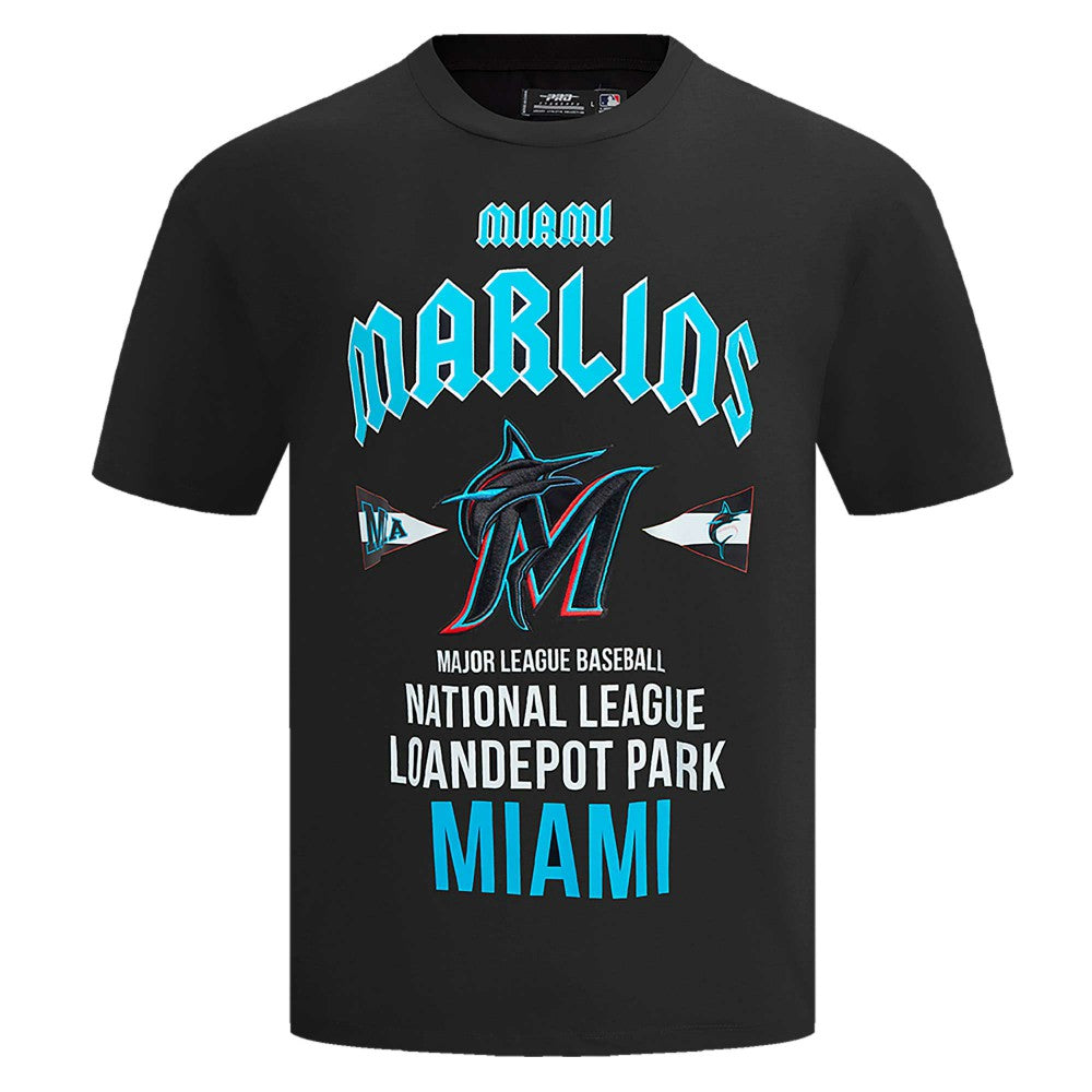 Miami Marlins Pro Standard Oversized City Tour T-Shirt - Black - MLB Lifestyle