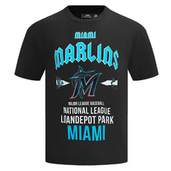 Miami Marlins Pro Standard Oversized City Tour T-Shirt - Black - MLB Lifestyle