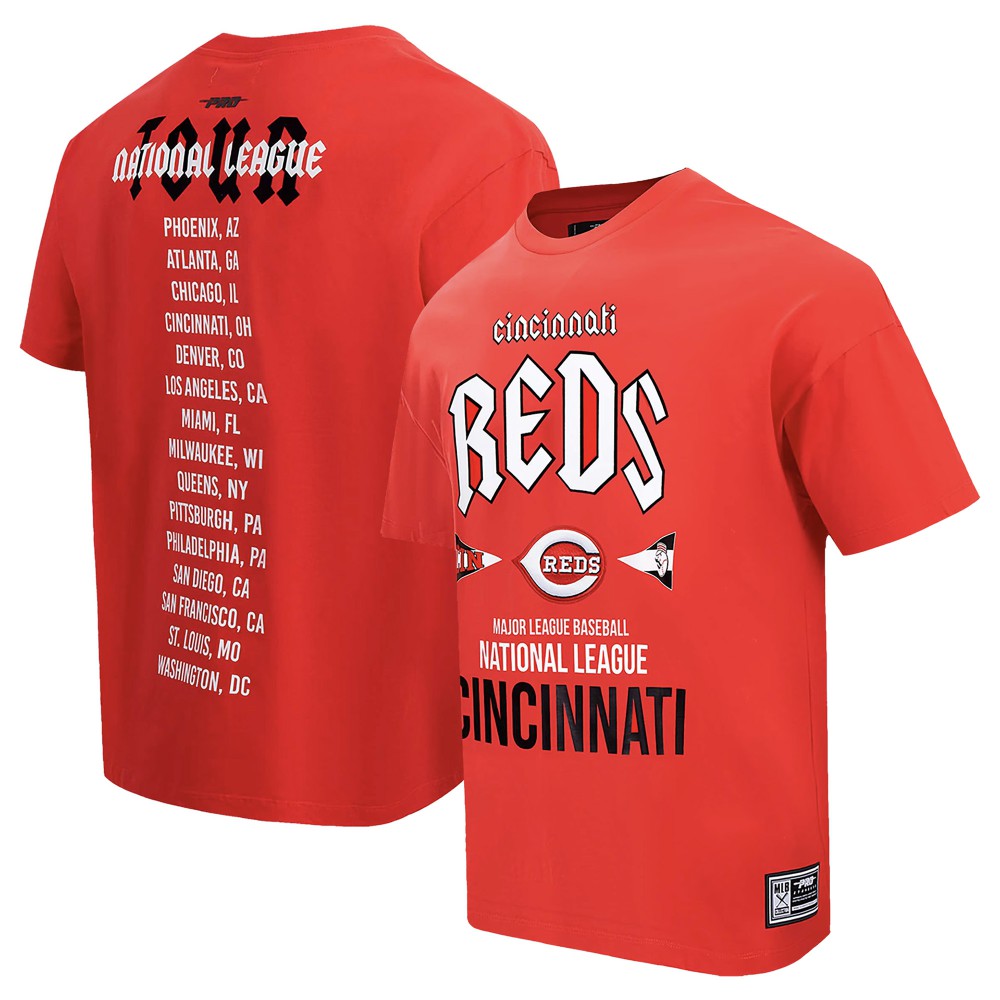 Cincinnati Reds Pro Standard Oversized City Tour T-Shirt - Red - MLB Lifestyle
