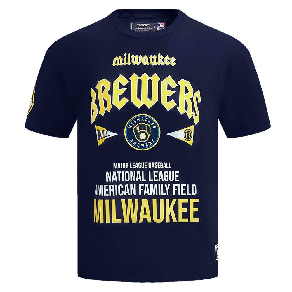 Milwaukee Brewers Pro Standard Oversized City Tour T-Shirt - Navy - MLB Online