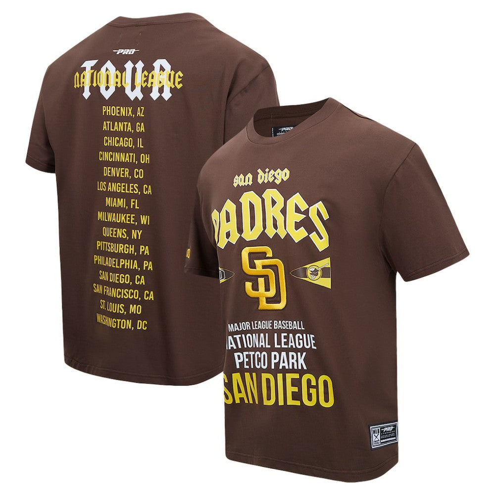 San Diego Padres Pro Standard Oversized City Tour T-Shirt - Brown - MLB on Sale