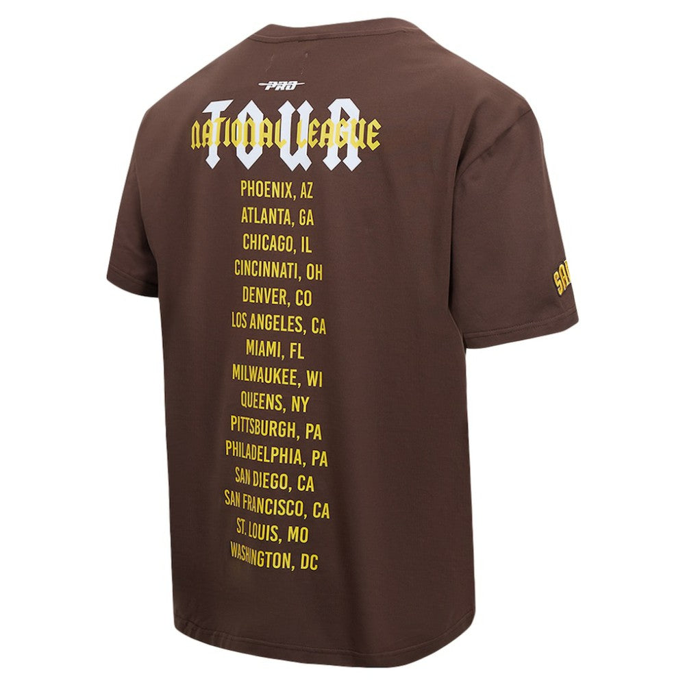 San Diego Padres Pro Standard Oversized City Tour T-Shirt - Brown - MLB on Sale