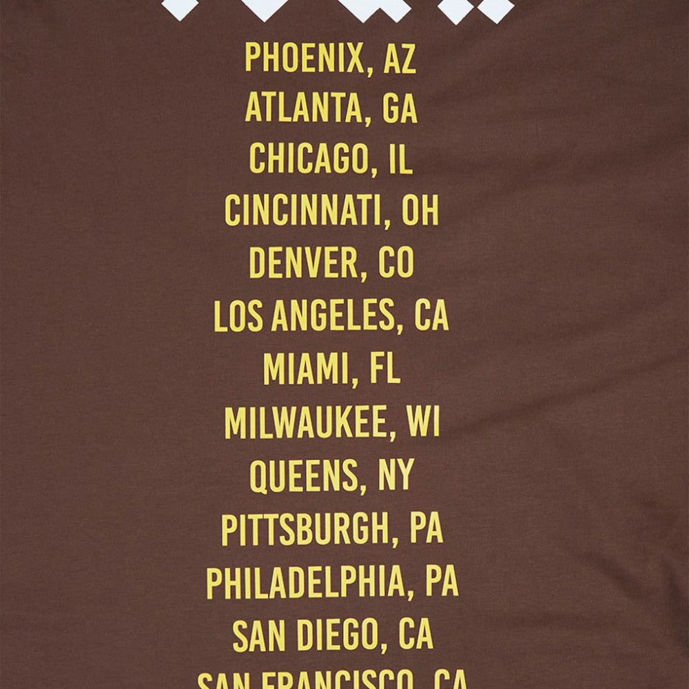 San Diego Padres Pro Standard Oversized City Tour T-Shirt - Brown - MLB on Sale
