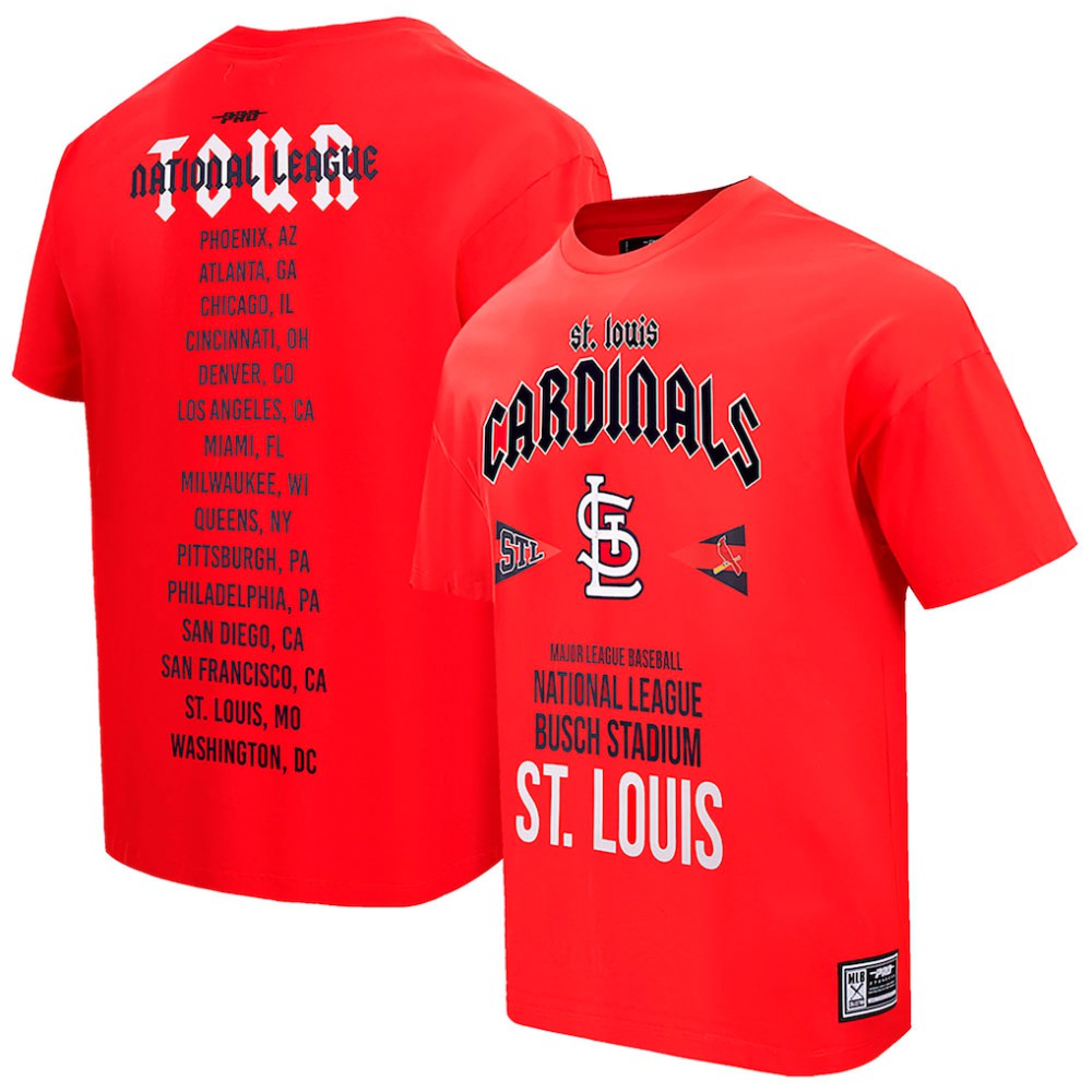St. Louis Cardinals Pro Standard Oversized City Tour T-Shirt - Red - MLB Discount