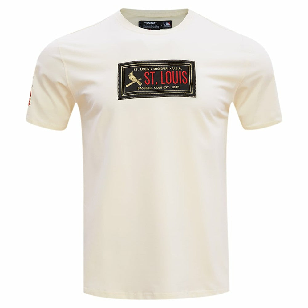 St. Louis Cardinals Pro Standard Club Member Badge T-Shirt - Cream - MLB Sale