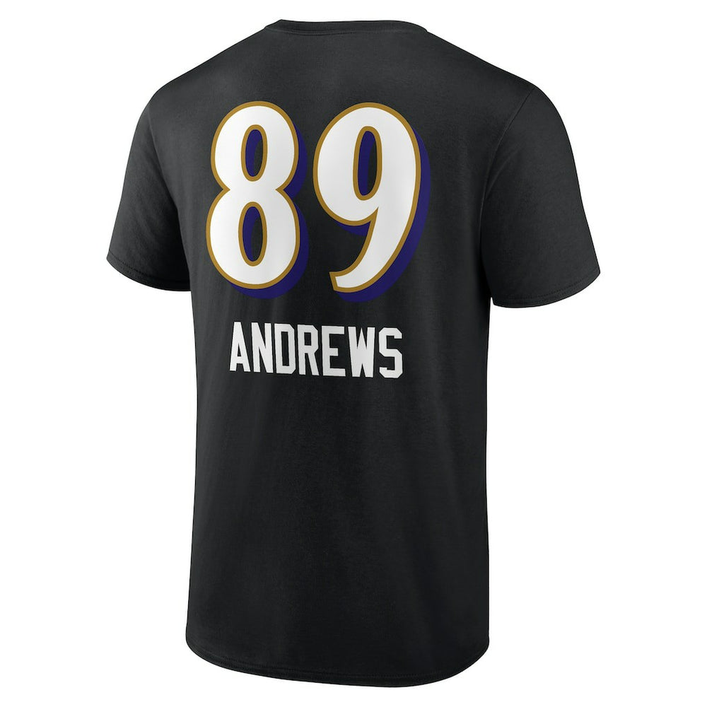 Mark Andrews Baltimore Ravens Team Wordmark Player Name & Number T-Shirt Black