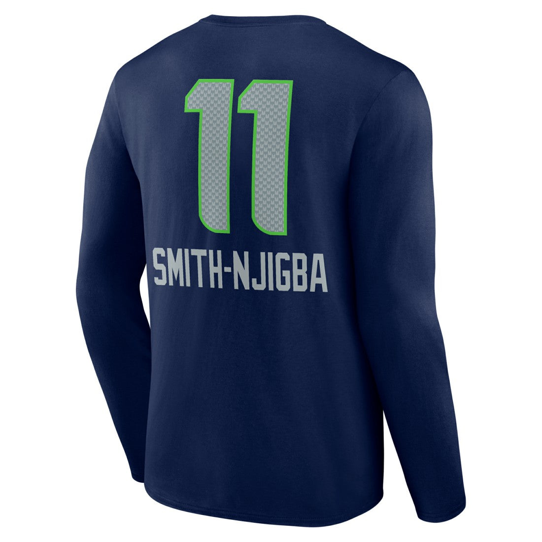 Jaxon Smith-Njigba Seattle Seahawks Team Wordmark Player Name & Number Long Sleeve T-Shirt College Navy