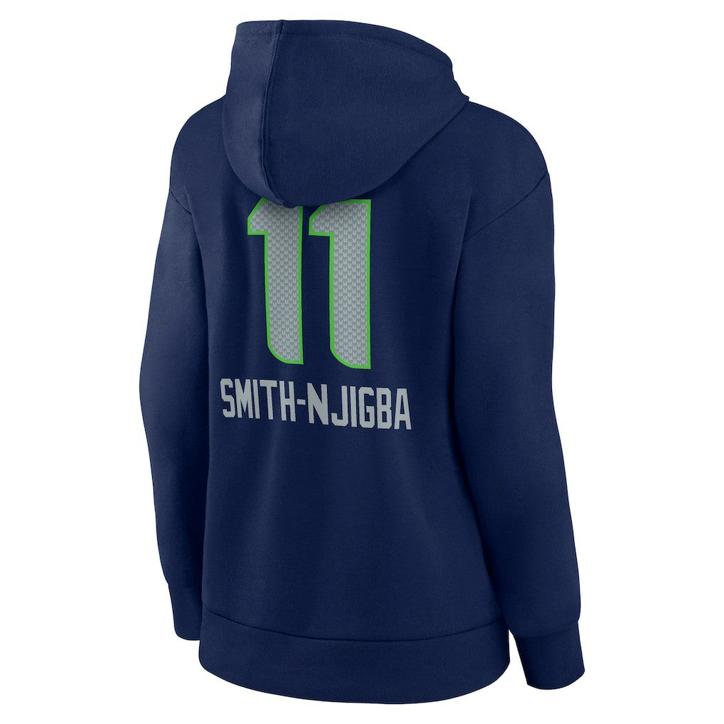 Jaxon Smith-Njigba Seattle Seahawks Women's Team Wordmark Player Name & Number Pullover Hoodie College Navy