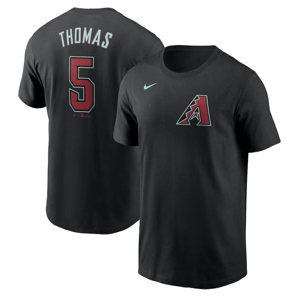 Alek Thomas Arizona Diamondbacks Nike 2024 Fuse Name & Number T-Shirt - Black - Nike on Sale