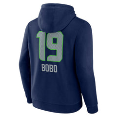 Jake Bobo Seattle Seahawks Team Wordmark Player Name & Number Pullover Hoodie College Navy