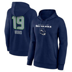 Jake Bobo Seattle Seahawks Women's Team Wordmark Player Name & Number Pullover Hoodie College Navy