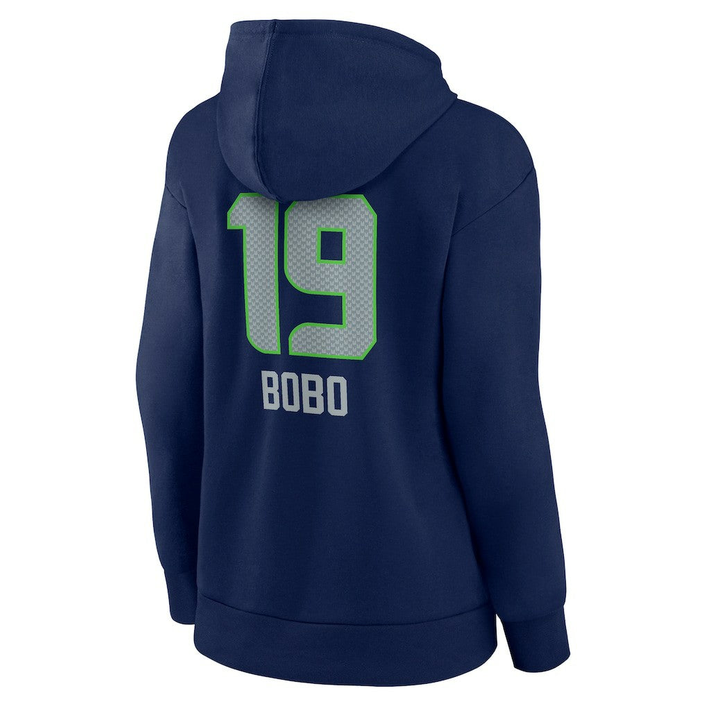 Jake Bobo Seattle Seahawks Women's Team Wordmark Player Name & Number Pullover Hoodie College Navy