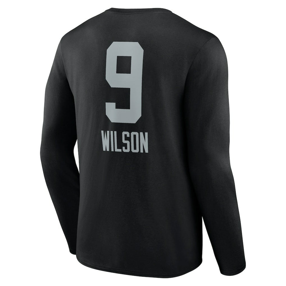 Tyree Wilson Las Vegas Raiders Team Wordmark Player Name & Number Long Sleeve T-Shirt Black