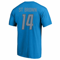 Fanatics Amon-Ra St. Brown Detroit Lions Big & Tall Player Name & Number T-Shirt Blue