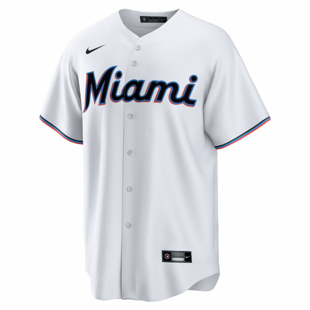 Miami Marlins Nike Home Big & Tall Replica Jersey - White - Nike Online