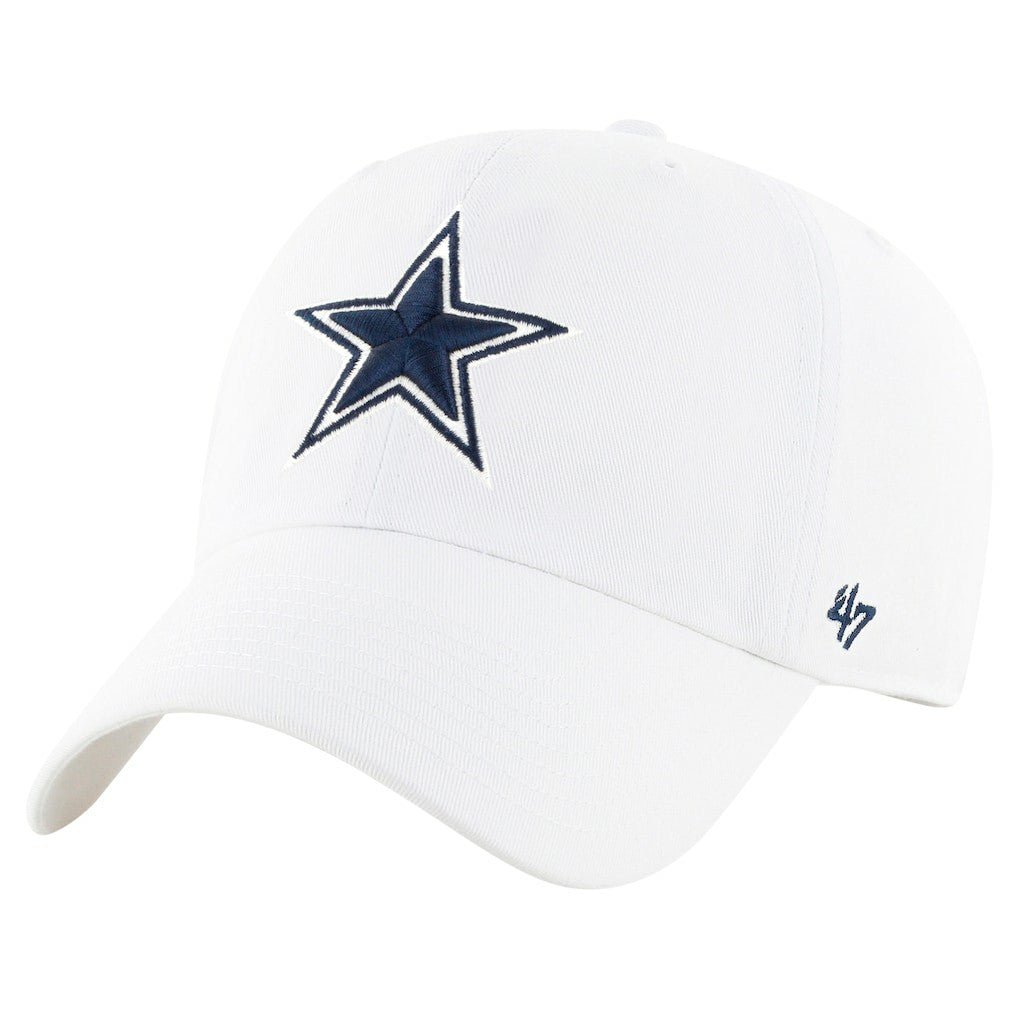 47 brand Dallas Cowboys '47 Clean Up Primary Adjustable Hat White