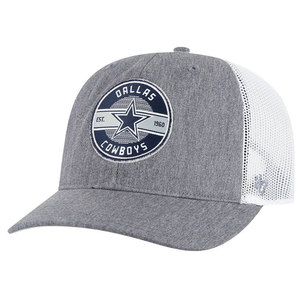 47 brand Dallas Cowboys '47 Hash Mark Trucker Adjustable Hat Heather Gray