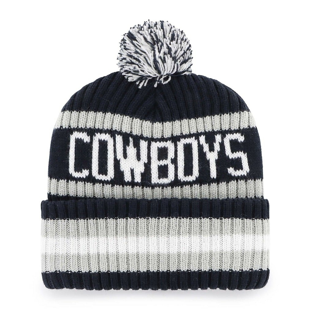 47 brand Dallas Cowboys '47 Bering Cuffed Knit Hat with Pom Navy