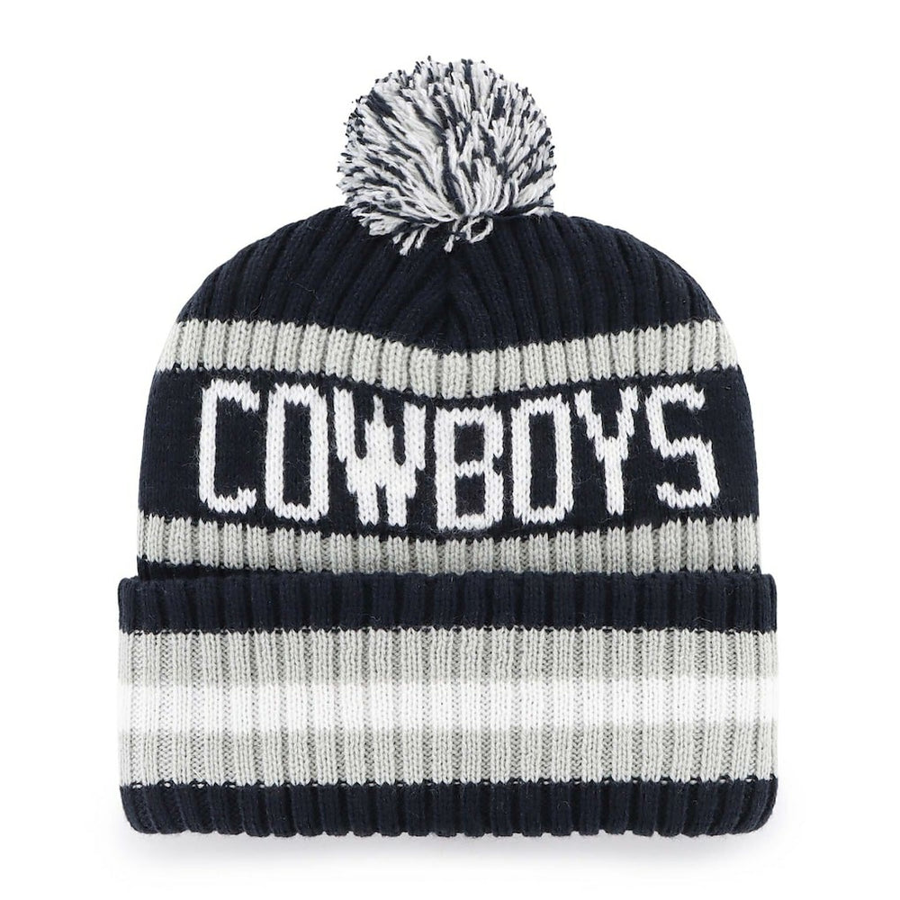 47 brand Dallas Cowboys '47 Bering Cuffed Knit Hat with Pom Navy