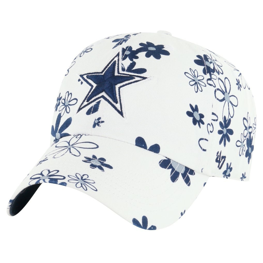 47 brand Dallas Cowboys '47 Girls Youth Daisy Delight Clean Up Adjustable Hat White