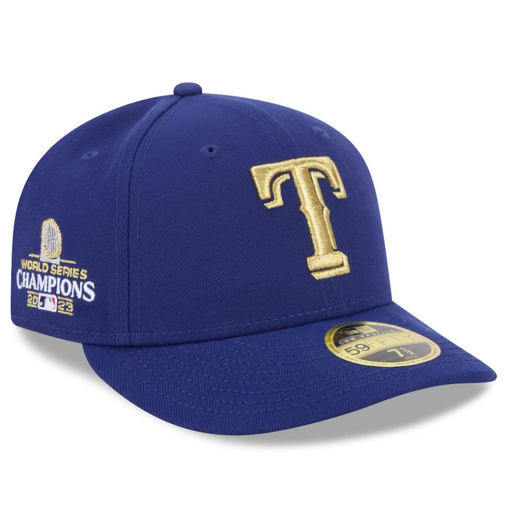 Texas Rangers New Era 2024 Gold Collection Low Profile 59FIFTY Fitted Hat - Royal - New Era on Sale