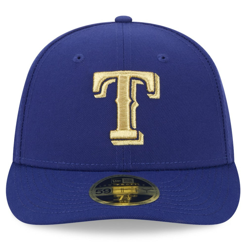 Texas Rangers New Era 2024 Gold Collection Low Profile 59FIFTY Fitted Hat - Royal - New Era on Sale
