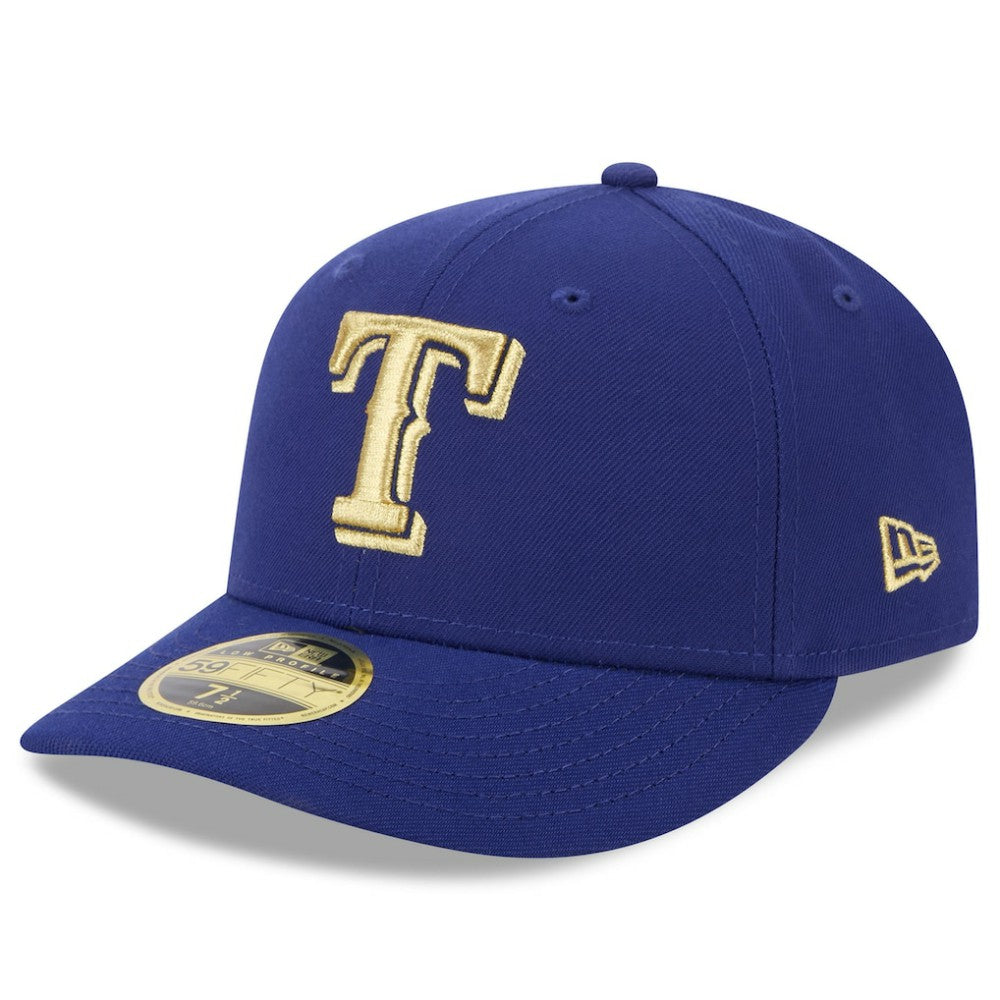 Texas Rangers New Era 2024 Gold Collection Low Profile 59FIFTY Fitted Hat - Royal - New Era on Sale