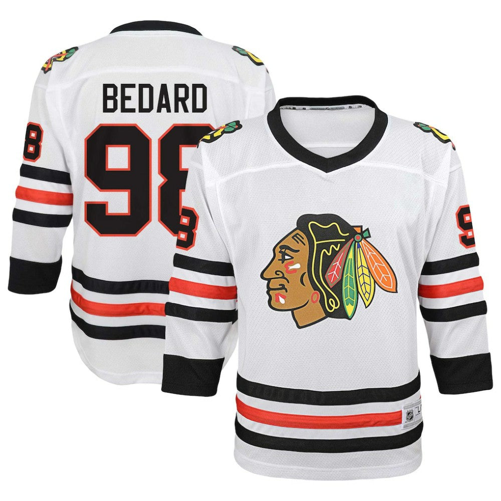 Connor Bedard Chicago Blackhawks Youth Away Replica Player Jersey - White - NHL 200937545