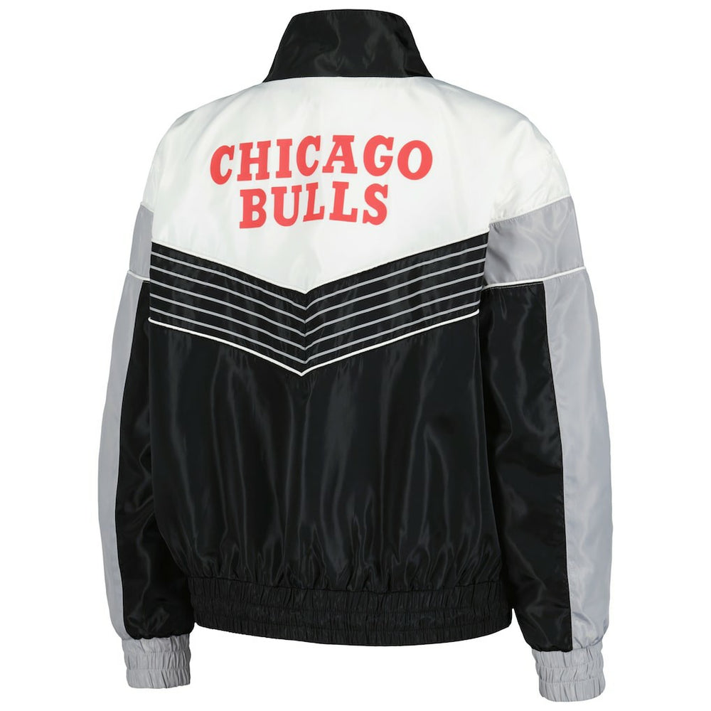 Chicago Bulls The Wild Collective Women's Courtside Half-Zip Track Jacket Black