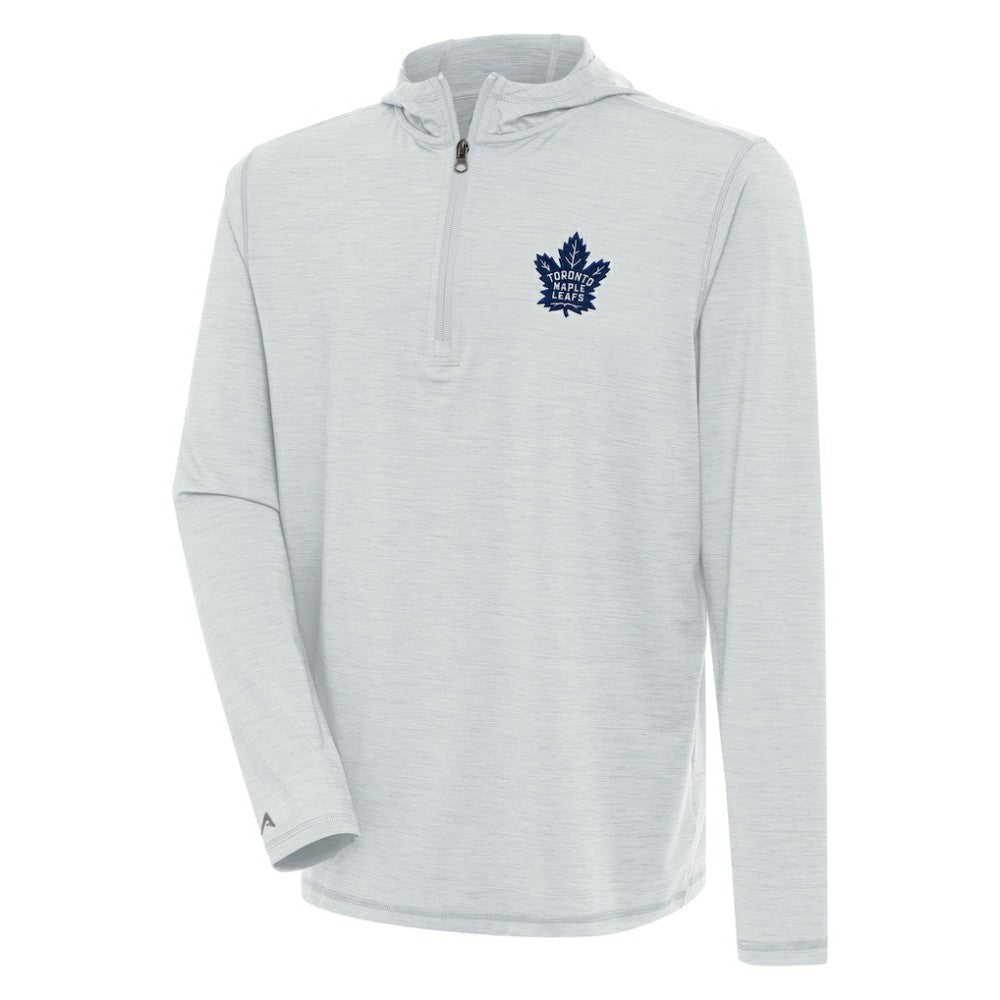 Toronto Maple Leafs Antigua Tidy Quarter-Zip Pullover Hoodie - Heather Gray - NHL 200939395