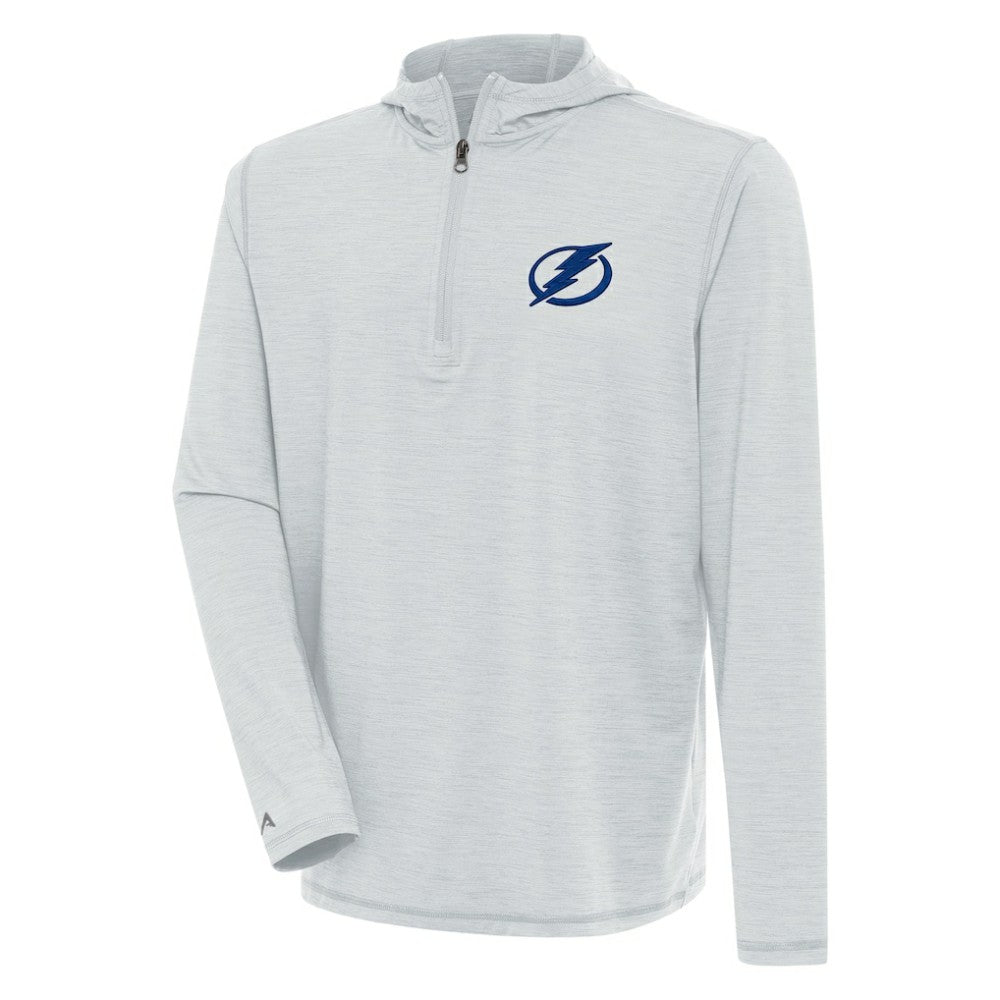 Tampa Bay Lightning Antigua Tidy Quarter-Zip Pullover Hoodie - Heather Gray - NHL 200939401