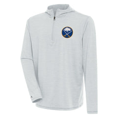 Buffalo Sabres Antigua Tidy Quarter-Zip Pullover Hoodie - Heather Gray - NHL 200939406